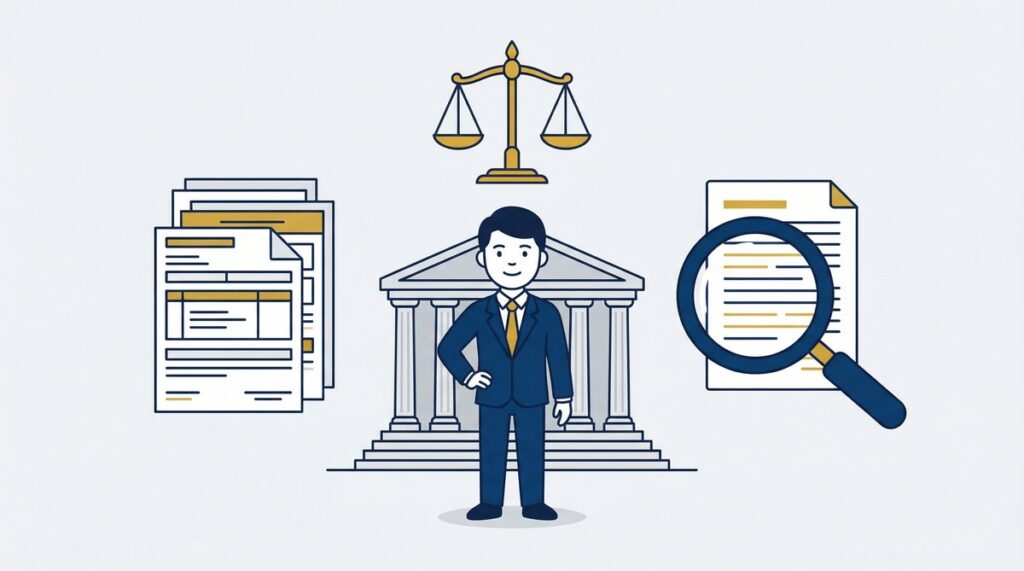 Illustratie van bestuursrecht en bezwaarprocedure