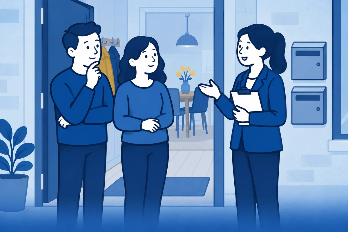 Bewoner en adviseur bespreken een huishouden en terugvordering van bijstand.