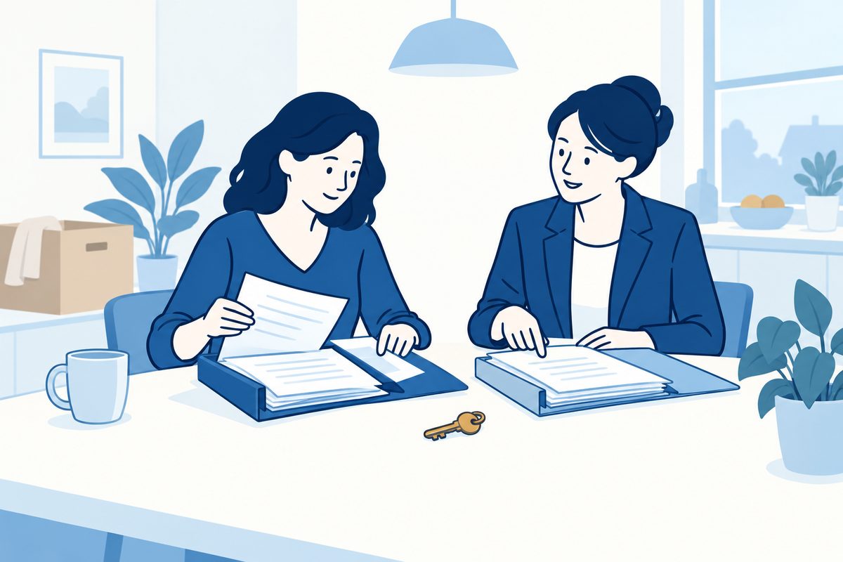 Cliënt bespreekt leningstukken en een registratie na een relatiebreuk.