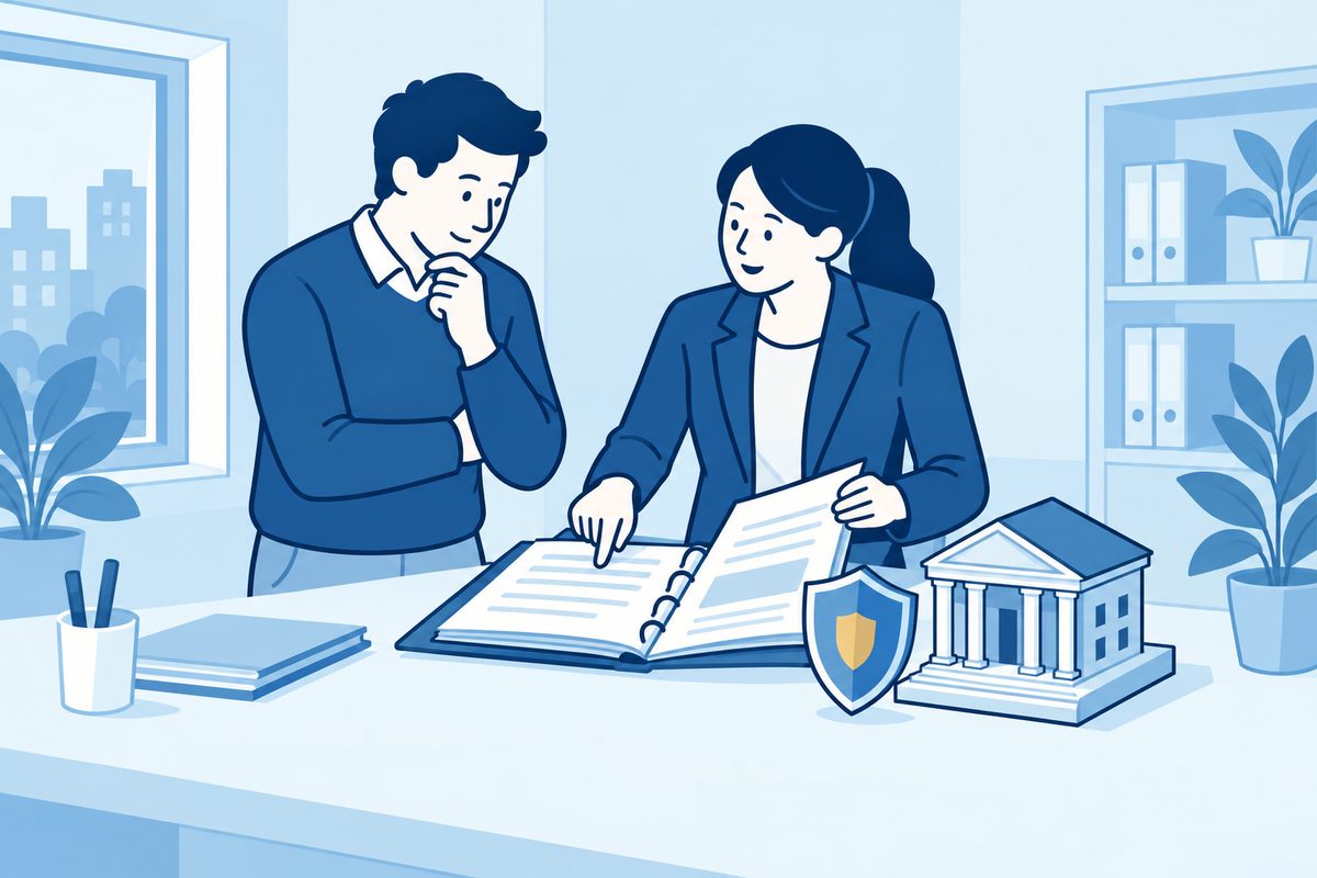 Cliënt bespreekt financiële documenten bij een geschil over de zorgplicht van de bank.