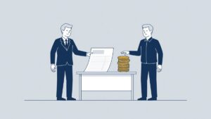 Illustratie: deurwaarder legt loonbeslag op het salaris terwijl de beslagvrije voet beschermd blijft