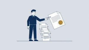 Illustration: after three temporary contracts an employee receives a permanent contract under the chain rule