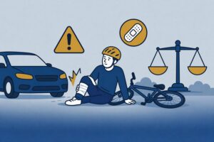 Illustratie bij letselschade voor een fietser