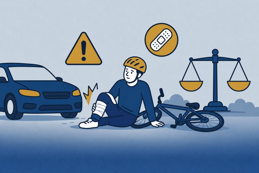 Illustratie bij letselschade voor een fietser
