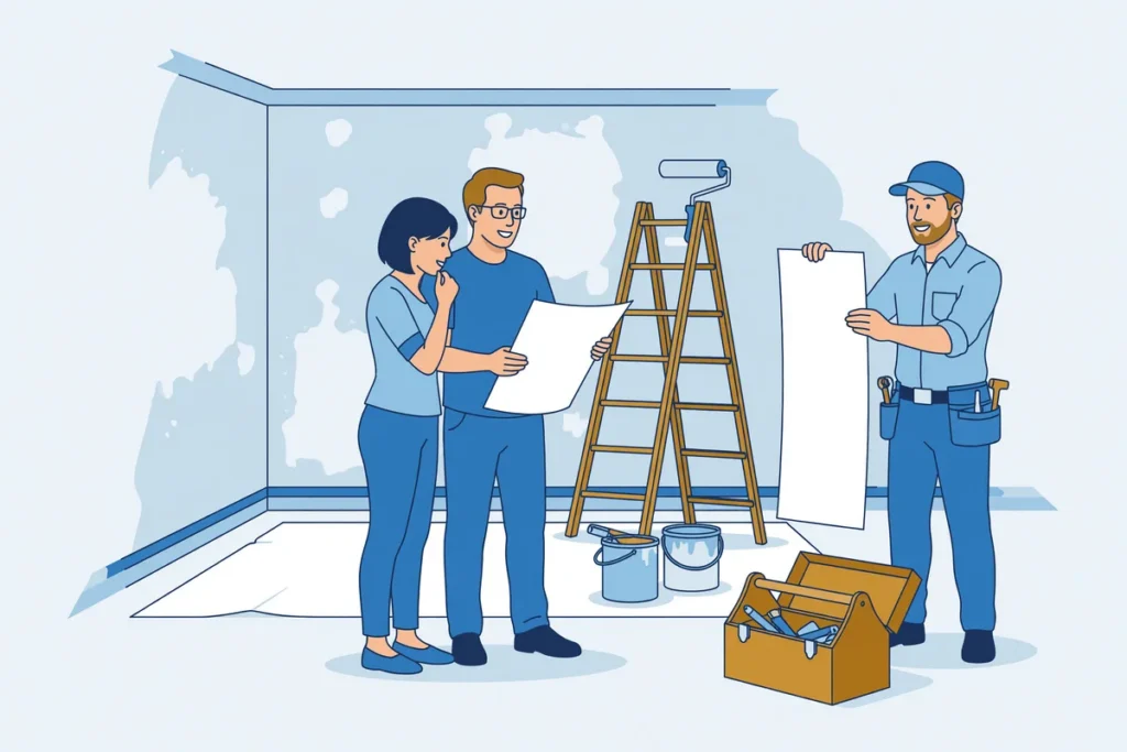 Illustratie bij meerwerk van de aannemer betalen of de rekening betwisten