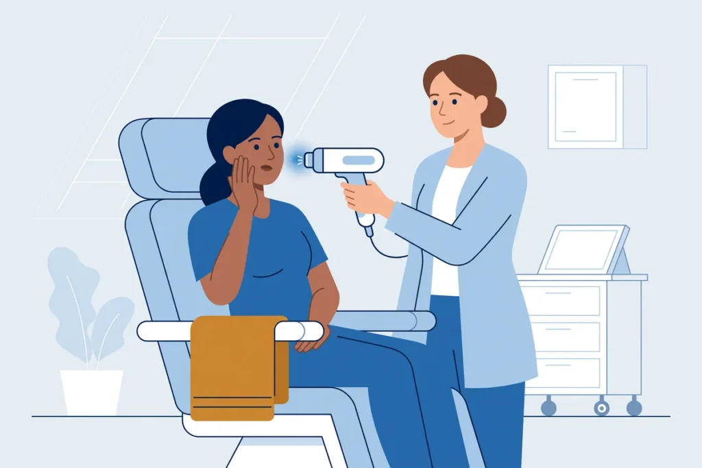 Illustratie bij schade na een laserbehandeling en aansprakelijkheid van de behandelaar